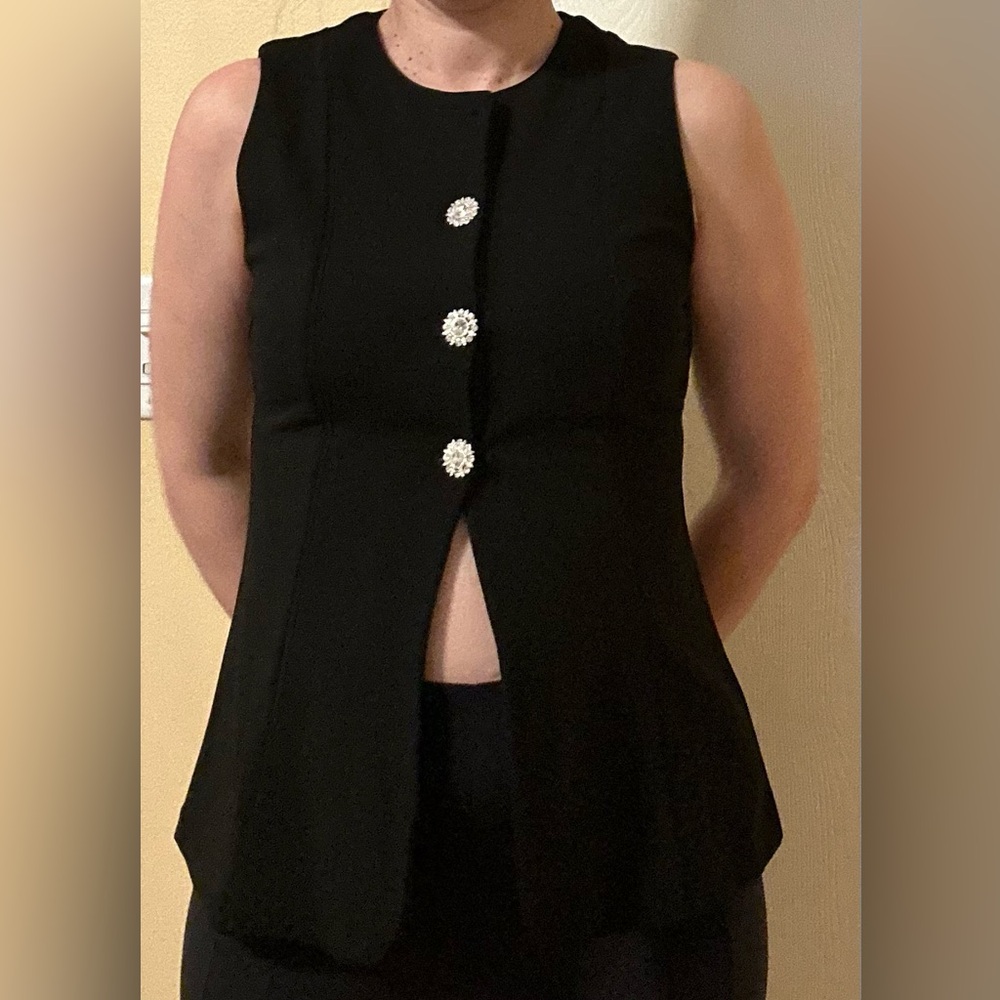 Isabel Marant pour H&M Black Top with Embellished Buttons